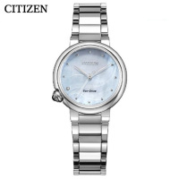 新品 国行西铁城(CITIZEN)CITIZEN L系列光动能不锈钢贝母表盘商务女表EM0910-80D