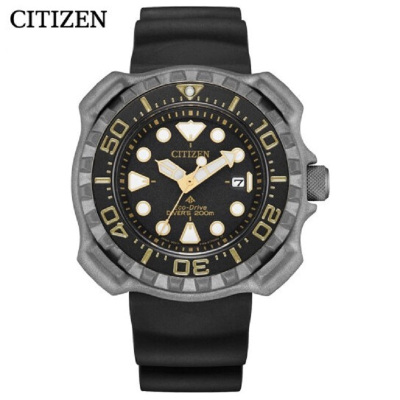 新品 国行西铁城(CITIZEN)小海龟PROMASTER系列光动能PU橡胶带夜光休闲男表BN0220-16E