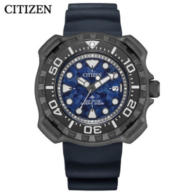 新品 国行西铁城(CITIZEN)小海龟PROMASTER系列光动能PU橡胶表带夜光休闲男表BN0227-09L