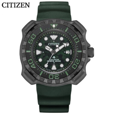 新品 国行西铁城（CITIZEN）小海龟PROMASTER系列光动能PU橡胶表带夜光休闲男表BN0228-06W