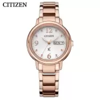 新品 国行西铁城(CITIZEN)手表光动能xC系列星期日期显示镀樱花粉色商务简约时尚女表EW2426-54AB