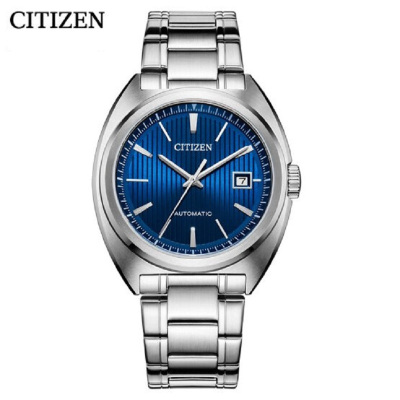 国行 西铁城 CITIZEN 手表 全自动机械蓝盘不锈钢表带商务时尚男表NJ0100-71L
