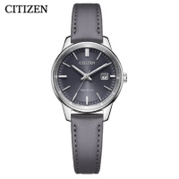 国行 西铁城(CITIZEN)手表 光动能小牛皮带商务休闲女士腕表EW2660-14X