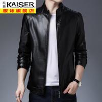 kaiser凯撒男士皮衣夹克秋装新款外套中老年春秋款中年男士PU皮薄款