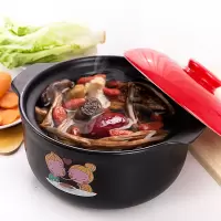2升（2-3人用）卡通红盖燃煤气专用砂锅炖锅 煲汤砂锅 煲仔饭砂锅