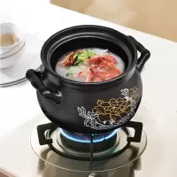3500ML(5-6人用)金花燃煤气专用砂锅炖锅 煲仔饭砂锅 煲汤锅 山背瓷业