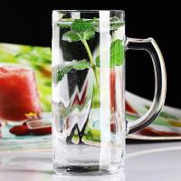 啤酒杯子家用带把玻璃杯大容量扎啤杯酒吧玻璃水杯男加厚把泡茶杯