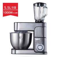 厨师机古达和面机家用小型多功能全自动活面机搅拌机打蛋器揉面机 5.5L1000W银色单机(带榨汁功能)
