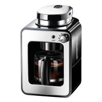 现磨咖啡机家用全自动古达一体机美式煮咖啡机迷你小型电动研磨豆 黑色