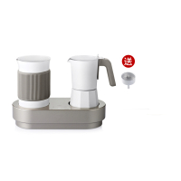 胶囊咖啡机奶泡一体机古达PLUS版花式咖啡壶意式摩卡壶套装 摩卡金