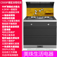 集成灶一体灶变频金蛋家用消毒柜100L左右 (900mm)豪华C500马戏消毒柜款(预售15个工作日出货 天然气左右排烟