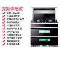 集成灶自动清洗侧吸金蛋下排双电机抽油烟机家用蒸 T962-90CM-透视窗变频体感款变频吸力不止23m³ 天然气左右排烟