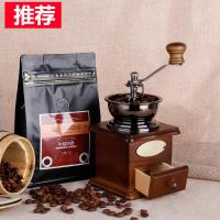 手摇磨豆机古达家用咖啡豆研磨机手动咖啡机磨粉机可调节粗细 :磨豆机+AA级蓝山咖啡豆