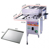 早餐店铺古达不锈钢肠粉机一格二格石磨肠粉撑蒸机蒸盘拉肠蒸箱抽屉式 浅黄色