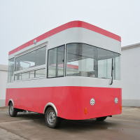 多功能古达小吃车餐车移动推车夜市流动摆地摊烧烤奶茶凉粉电动早餐车 韩红色街景车可定制 官方标配