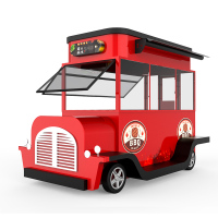 多功能小吃车古达夜市摆摊小推车流动早餐烧烤车电动四轮 小款老爷车可定制 官方标配