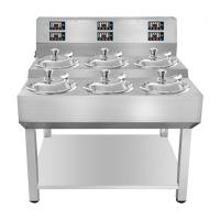 商用煲仔饭机全自动智能古达专用电煲仔炉煲仔机砂锅数码外卖锅巴电动 6头加底板[单双层可选]