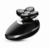 光头剃须刀剃光头黄金蛋男士电动刮胡刀智能充电式五刀头胡须刀理发 五刀头剃须刀 标配+鼻毛+理发+洁面+刀头