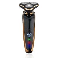 电动剃须刀黄金蛋充电式全身水洗智能数显刮胡刀 多功能胡须 枪灰色标配(不含鼻毛发角洁面)