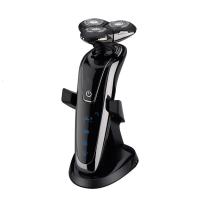 电动剃须刀黄金蛋充电式全身水洗智能数显刮胡刀多功能胡须刀 土豪金-USB款 标配+鼻毛器