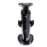 新款智能数显剃须刀黄金蛋电动数字电量显示刮胡刀充电式全身水洗胡须刀 枪灰色 标配数显+鼻毛+理发