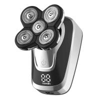 剃光头非电动剃须刀黄金蛋男士刮胡刀五刀头充电式胡子刀剔胡须刀批发 6800枪数显五头 标配+鼻毛+理发+洁面+刀头