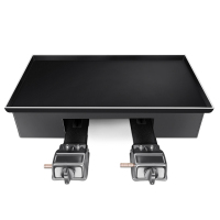 商用古达铁板鱿鱼机加厚铁板烧冷面扒炉商用摆摊铁板豆腐手抓饼煎盘灶 70*40*6毫米无口+双灶套餐