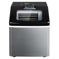 制冰机小型古达家用商用迷你奶茶店25kg全自动方冰块制作机 24冰格-不锈钢款-日产25公斤 风冷手动注水