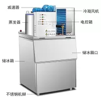 浩博片冰机商用古达大产量大型海鲜超市全自动鱼鳞片冰片制冰机 200/日产量200kg 风冷接入自来水