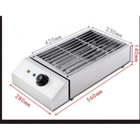 无烟烧烤炉古达燃气烧烤电烧烤炉商用摆摊黑金管液化气煤气烤面筋生蚝 家用烧烤炉(用插座款)