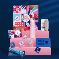 水牙线小奶瓶黄金蛋冲牙器家用便携式洗牙 樱草粉礼盒款