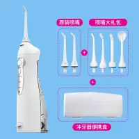 电动冲牙器便携式黄金蛋智能洗牙器牙结石水牙线家用口腔洗牙机 晶莹透+喷嘴大礼包+便携盒