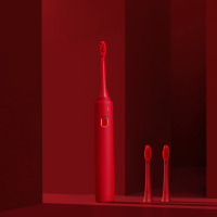 电动牙刷成人金蛋全自动充电式超声波学生党软毛情侣套装男士女 女王红[享3个原装刷头+旅行盒]