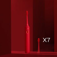 电动牙刷成人金蛋全自动充电式超声波学生党软毛情侣套装男士女 女王红[享8个原装刷头+旅行盒]