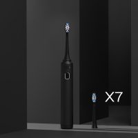 电动牙刷成人金蛋全自动充电式超声波学生党软毛情侣套装男士女 绅士黑[享8个原装刷头+旅行盒]