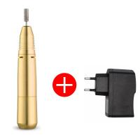 充电指甲打磨机打磨器黄金蛋磨甲器修甲刀电动修厚硬脚趾去灰指工具套装 土豪金USB调速款标配+适配器圆插