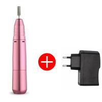 充电指甲打磨机打磨器黄金蛋磨甲器修甲刀电动修厚硬脚趾去灰指工具套装 玫瑰金USB调速款标配+适配器圆插