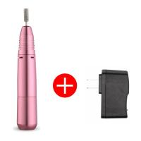 充电指甲打磨机打磨器黄金蛋磨甲器修甲刀电动修厚硬脚趾去灰指工具套装 玫瑰金USB调速款标配+适配器扁插