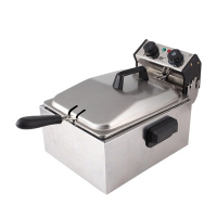 无烟定时古达电炸炉商用单缸双缸油炸机油炸锅炸鸡排薯条机炸串 普通款单缸6L