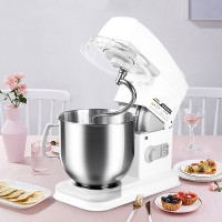 厨师机家用多功能7LG商用搅拌机古达全自动打蛋打面鲜奶机和面机 白色(机械款)