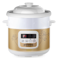 陶瓷电炖锅古达白瓷家用插电预约全自动快速大功率煲汤煮粥砂锅6L [自动粥汤煲]4.5L4-7人[推荐]