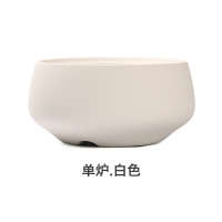 电陶炉煮茶无磁电茶炉家用小型迷你古达陶壶铁壶烧水壶陶炉煮茶器 白色单炉虚铃