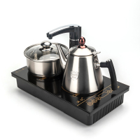 平板古达电磁茶炉茶具烧水壶泡茶专用自动上水平面板泡茶炉嵌入式茶桌 304壶暗影顶珠款纯平板套装