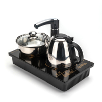 平板古达电磁茶炉茶具烧水壶泡茶专用自动上水平面板泡茶炉嵌入式茶桌 食品级壶经典款纯平板套装