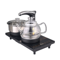 全自动上水壶电热水壶茶具古达套装抽水吸水式烧水煮茶壶电磁茶炉防烫 全自动黑色单玻璃主机尺寸20*37