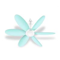 小吊扇小型迷你微风宿舍学生蚊帐床上电风扇家用大风力 浅蓝色