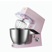 直流马达厨师机多功能家用商用打蛋机古达和面机鲜奶油打发机 粉红色