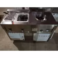 多功能扒炉小吃车古达手抓饼推车燃气油炸锅铁板烧土豆麻辣烫商用摆摊 白色油炸+关东煮+灶台