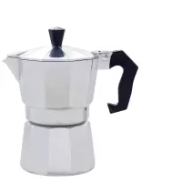 摩卡壶煮咖啡壶咖啡机家用煮咖啡的器具单阀古达手冲咖啡壶小型 2杯份银白色(送滤纸+架)
