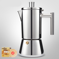 意式家用不锈钢咖啡壶 古达电磁炉加热浓缩煮咖啡机 200MLl-4小杯（赠滤纸）